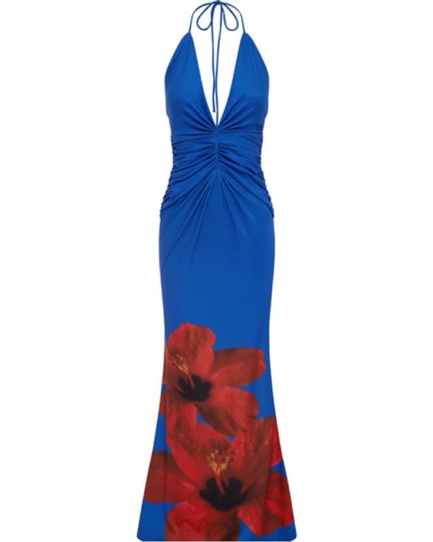 PRIMROSE MAXI DRESS - BLUE HIBISCUS - Image 6