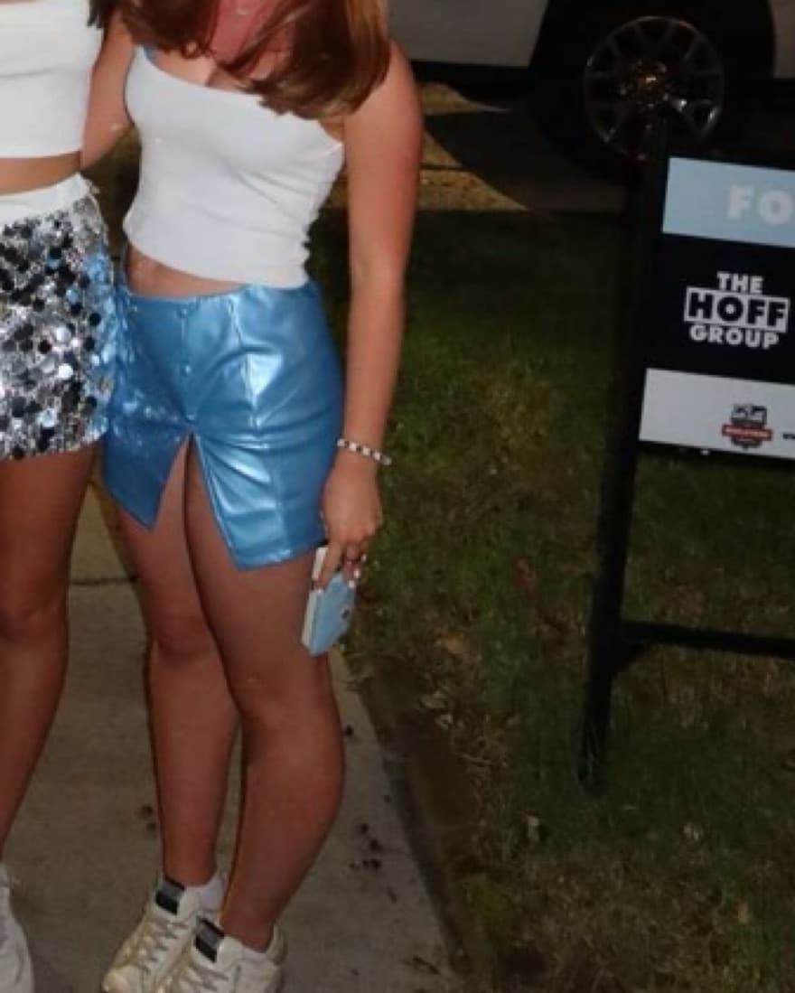 Metallic Blue Skirt  - Image 2