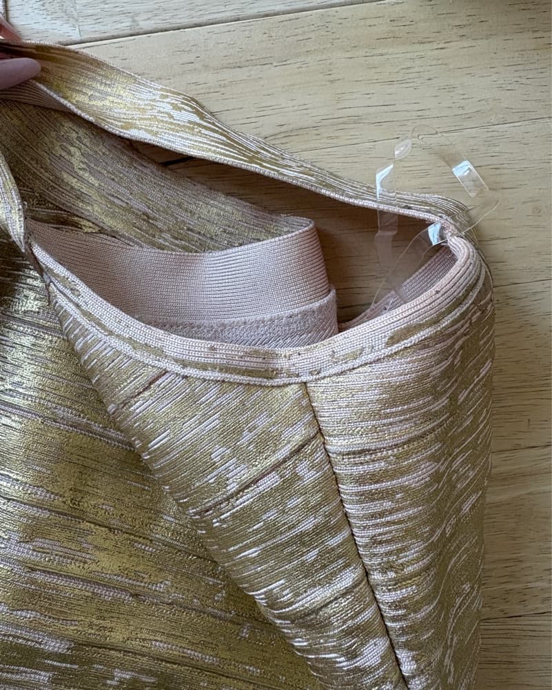 Gold House Of CB Bandage Dress - Image 4