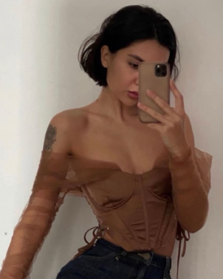 House Of CB Bonnie Mocha Drapped Corset  - Image 1