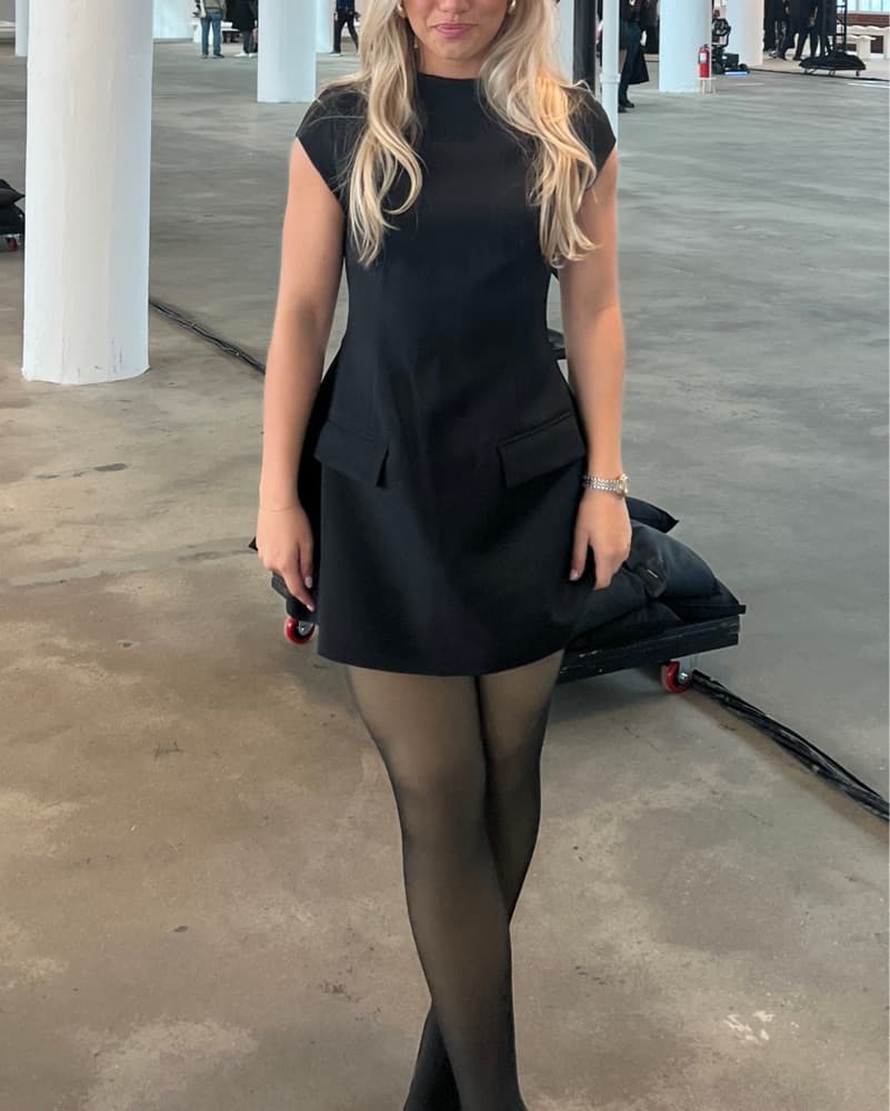Sophisticated Black Mini Dress - Image 3