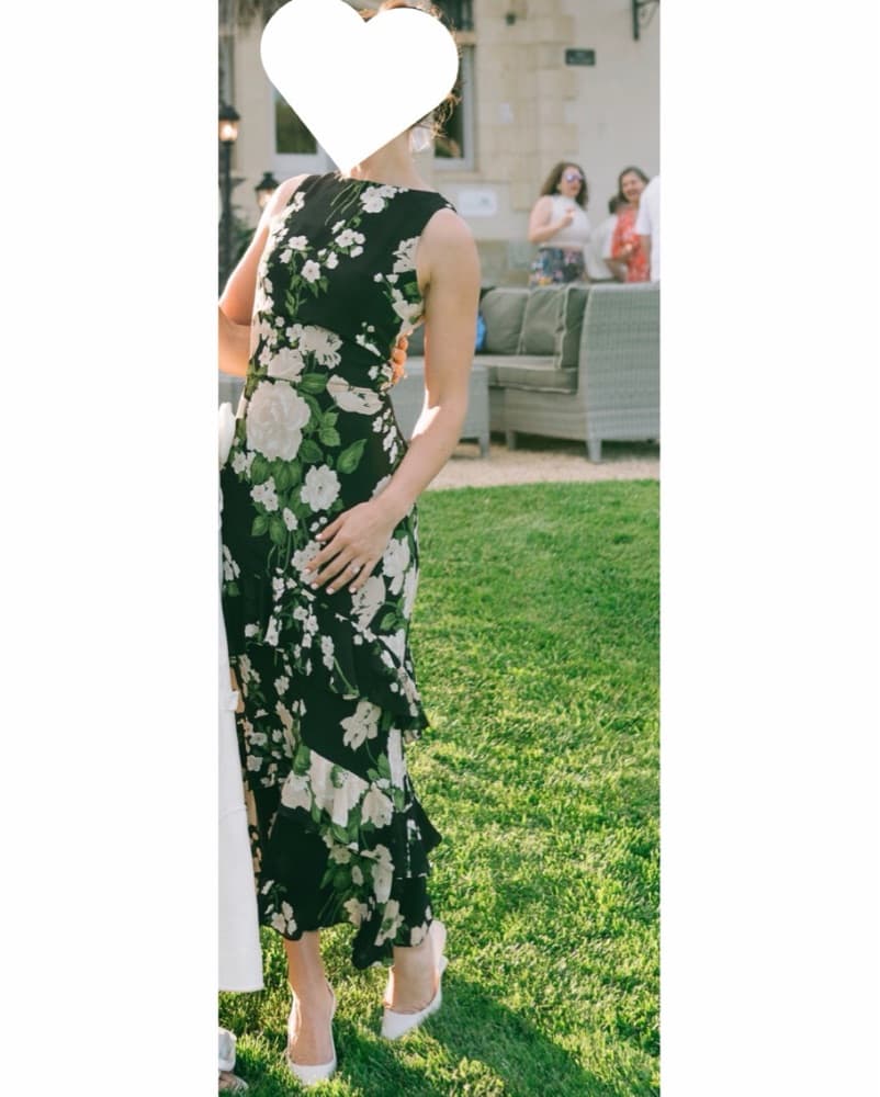 Reformation Magnus Dress — Black Floral - Image 1