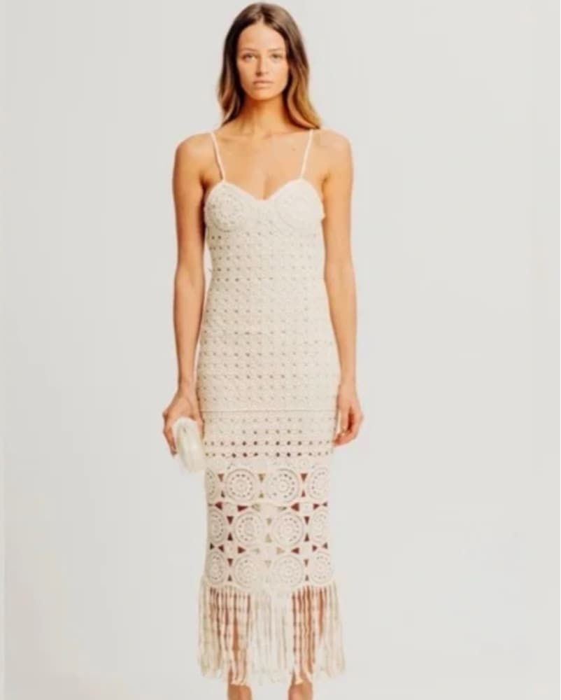 Crochet Maxi Dress - Image 1