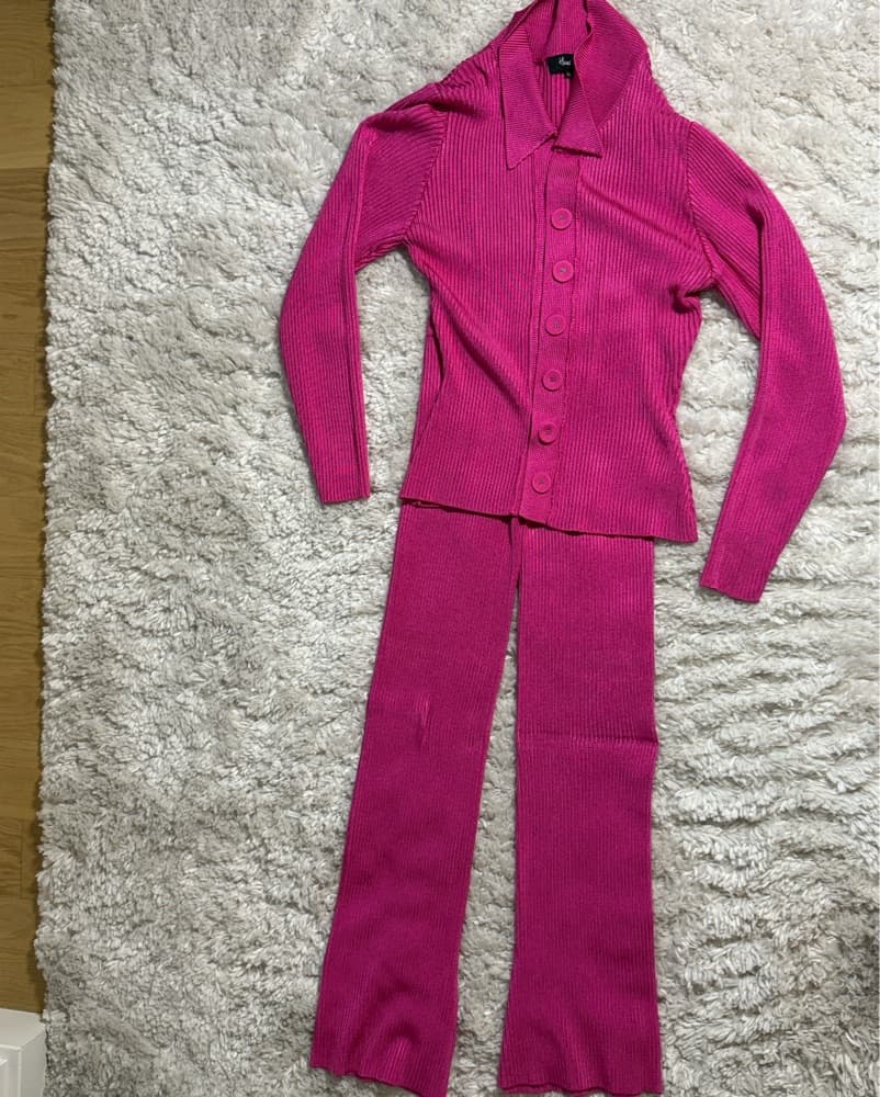 Hanifa pink Knit Set  - Image 1
