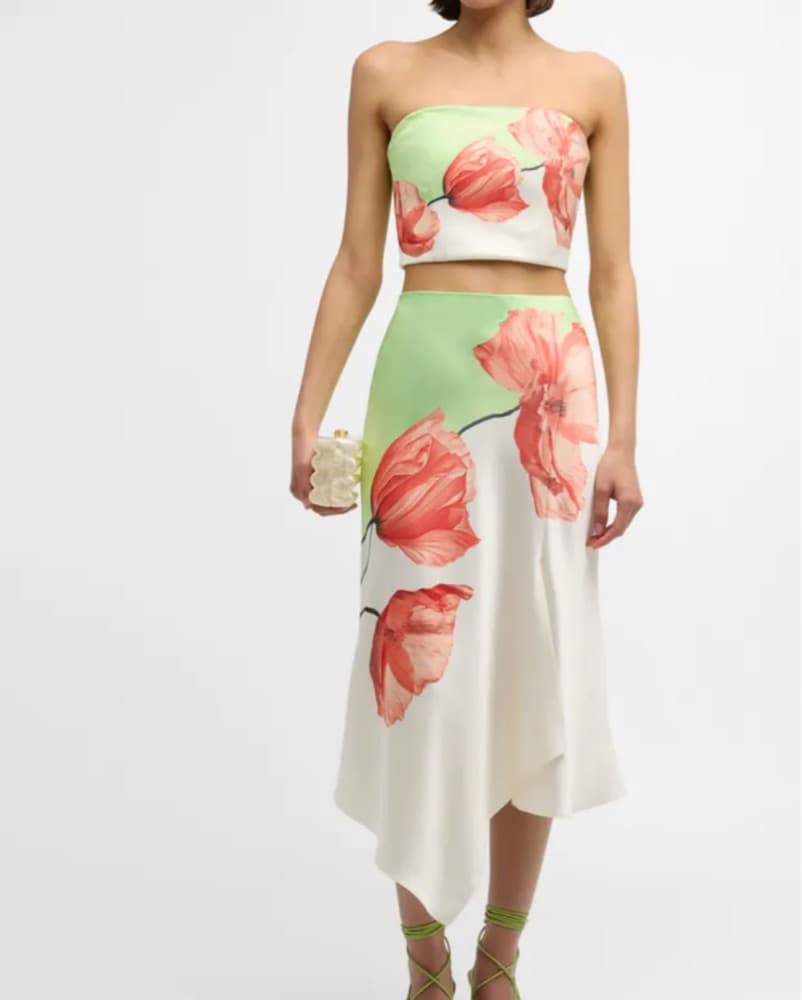 Alice & Olivia Strapless Floral Set - Image 3