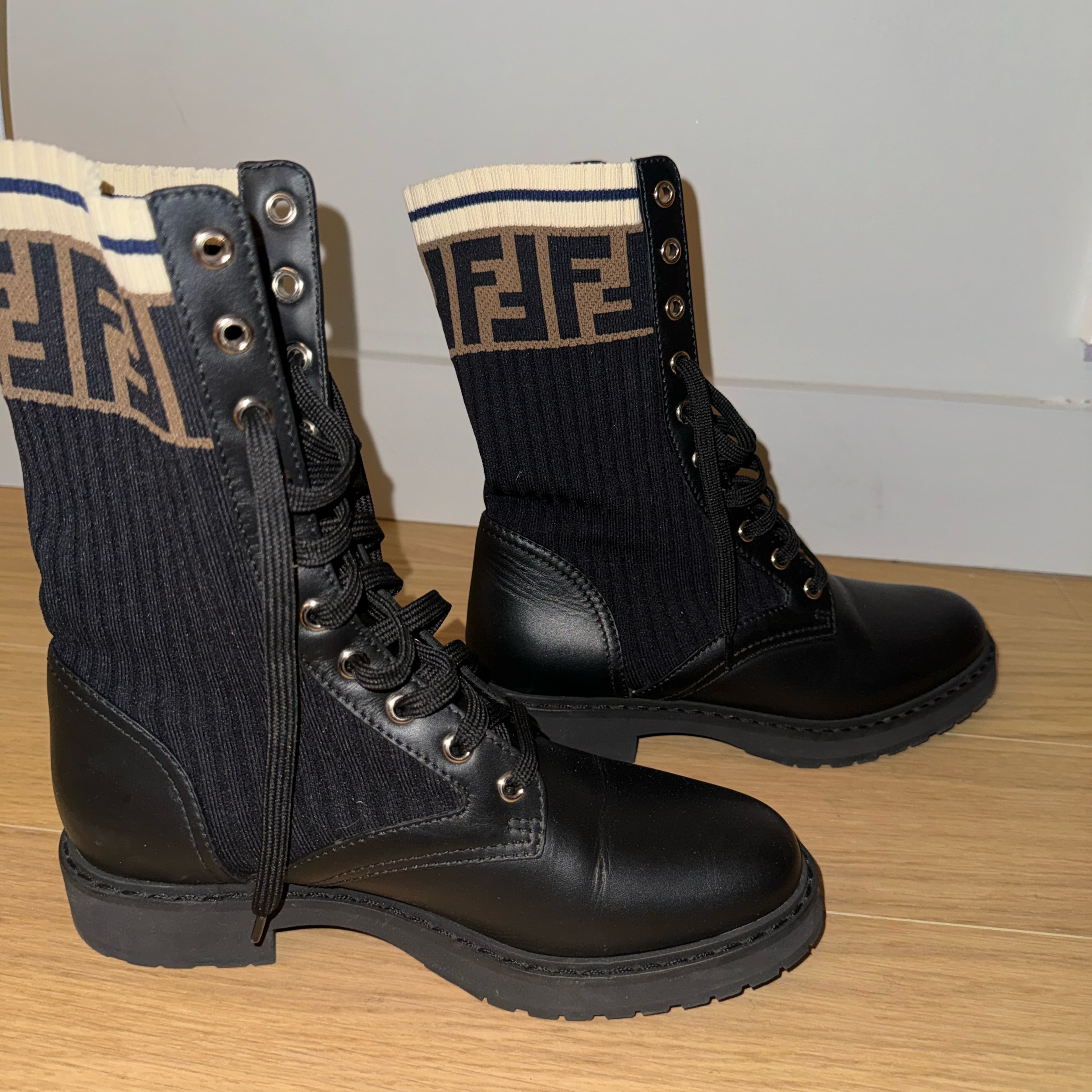 Fendi Rockoko Biker Boots 36.5 - Image 2
