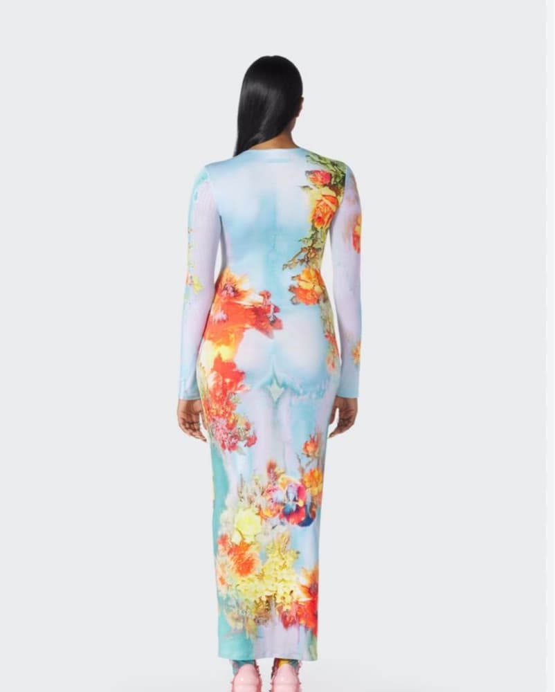 JPG Blue The Body Flower Maxi Dress - Image 2