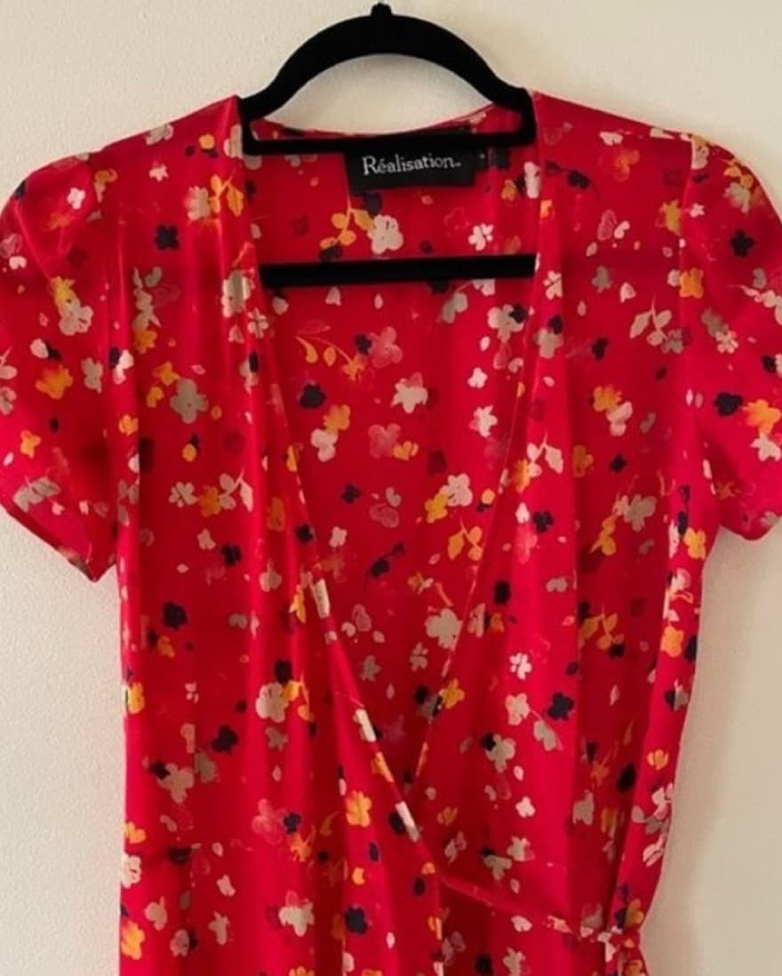 Realisation Par Red Wrap Dress - Image 3
