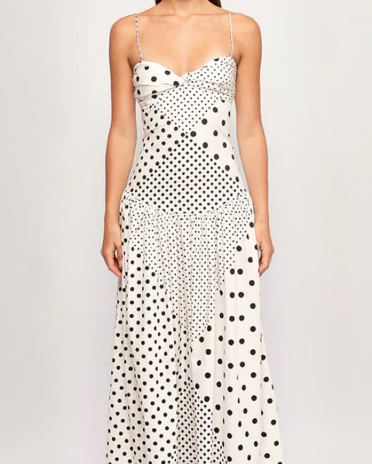 Black And White Polka Dot Swf Dress - Image 3