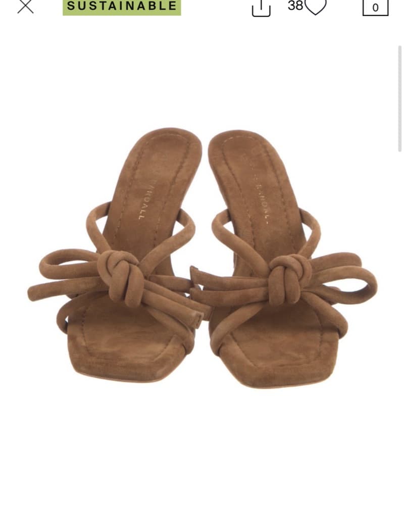 Loeffler Randal Suede Bow Heel  - Image 1