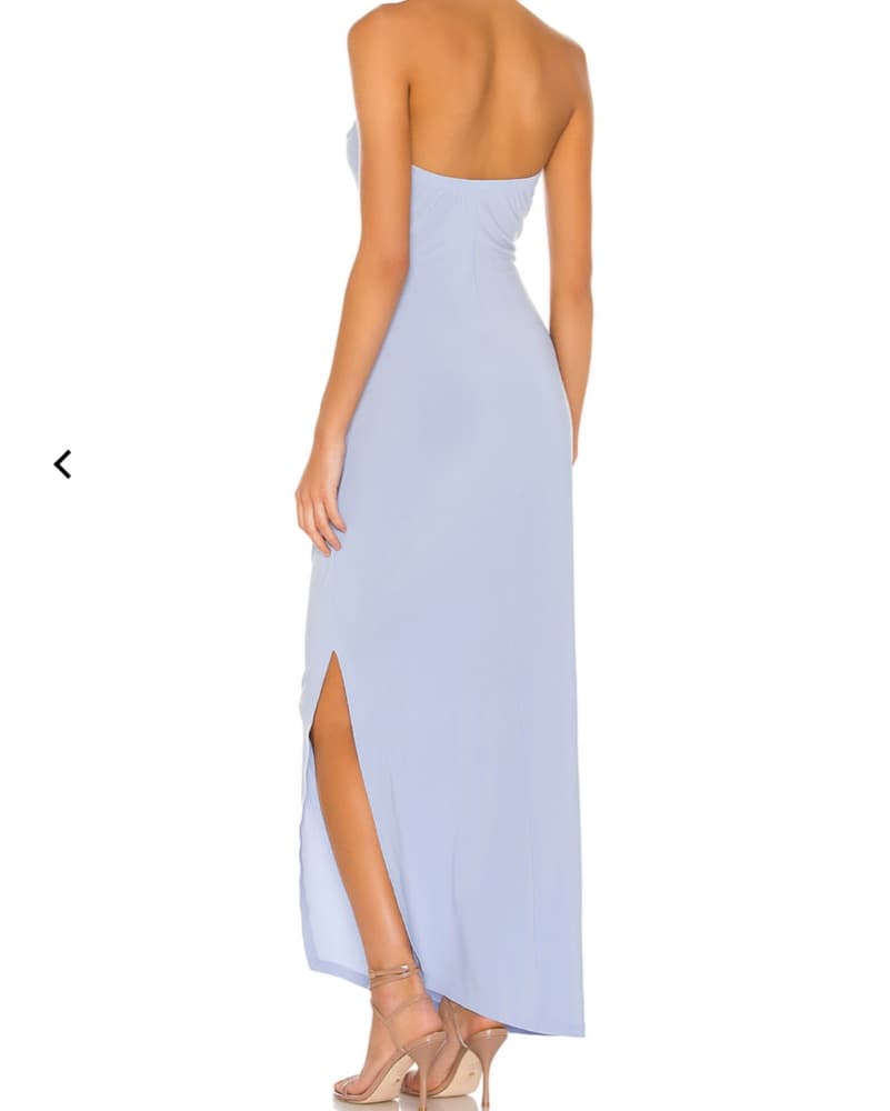 Norma Kamali Blue Halter Midi Dress - Image 3