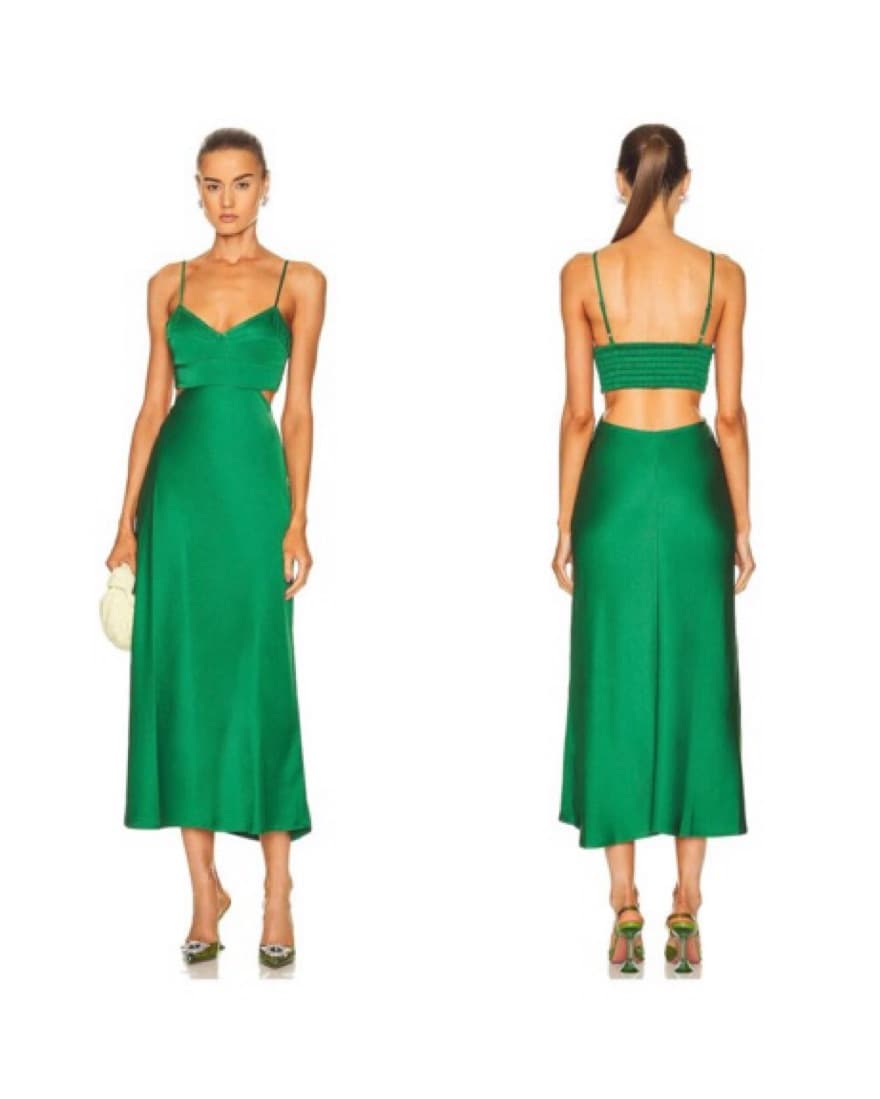 ALC Cutout Satin Midi Dress - Image 1