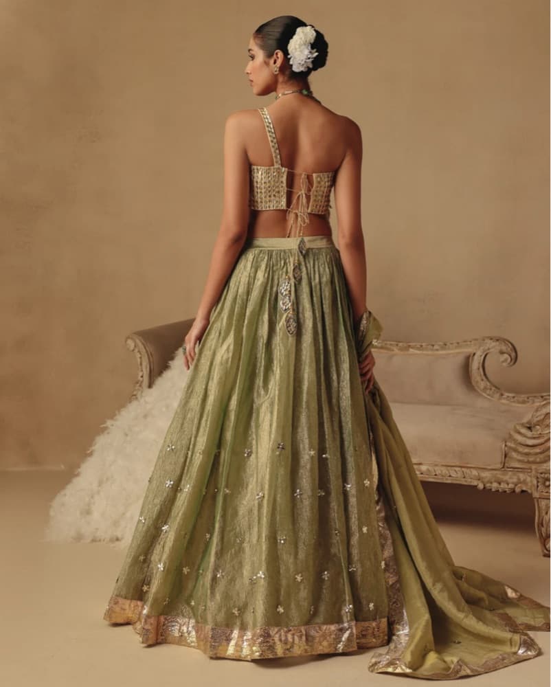 Peacock Green Lehenga XS-S  | indian wedding - Image 4