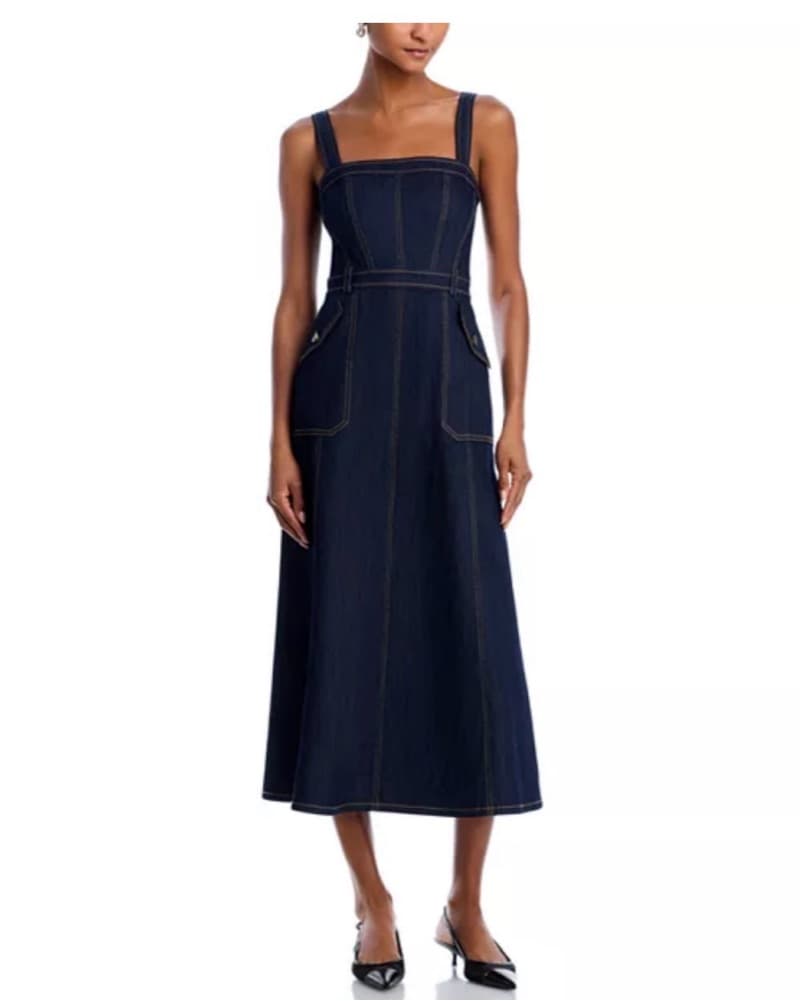 Cinq Á Sept Denim Midi Dress - Image 1