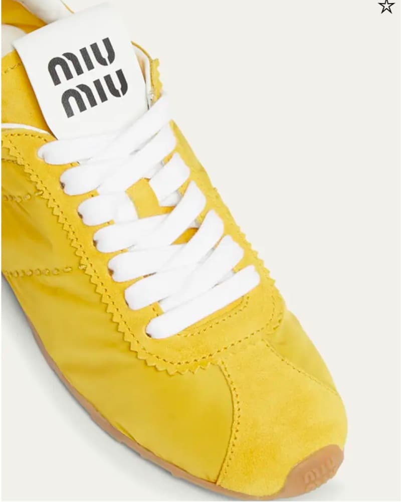 Miu Miu Top/Low Suede/Nylon Sneakers - Image 2