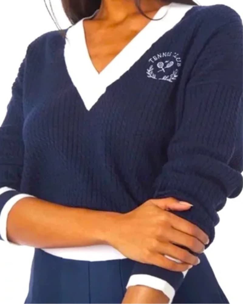 WeWoreWhat Tennis Club Oversized Sweater - Image 2