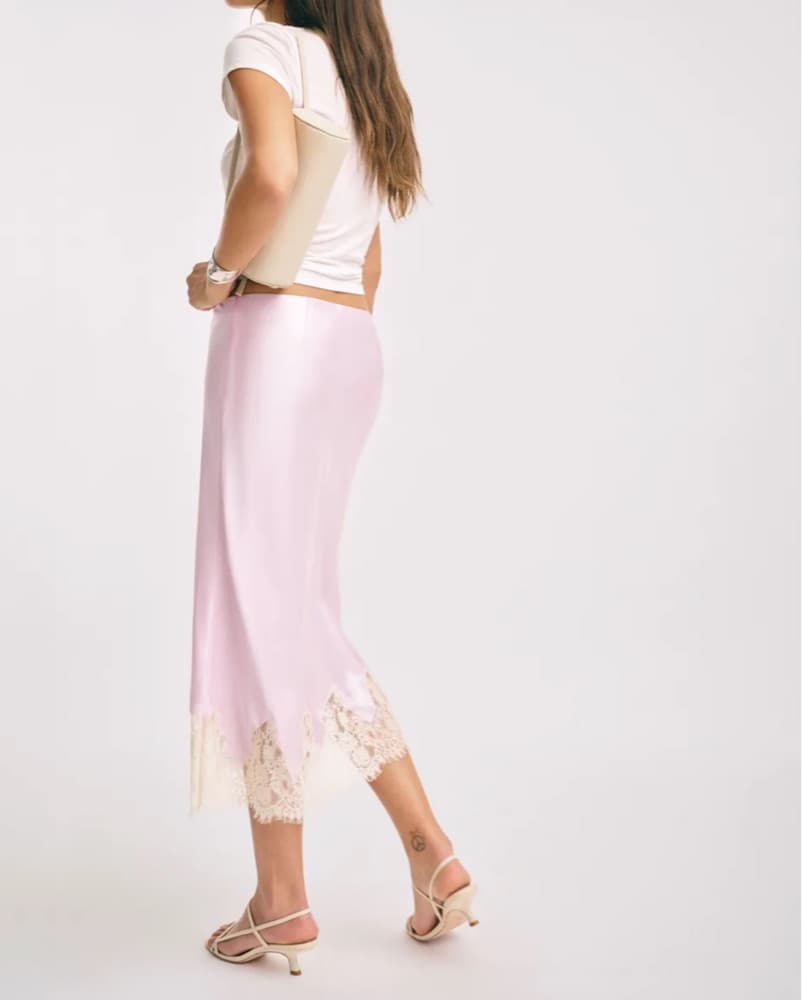 Reformation Carolina Silk Skirt  - Image 4