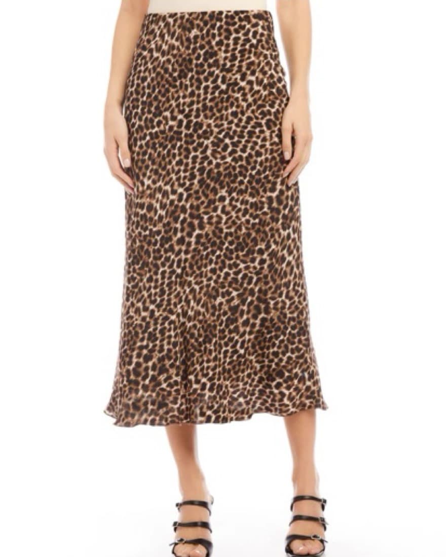 Cheetah / Leopard Print Midi Skirt - Image 1