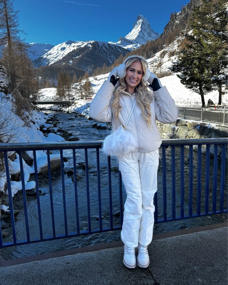 Cream Full Ski Outfit Boots Included - Image 1