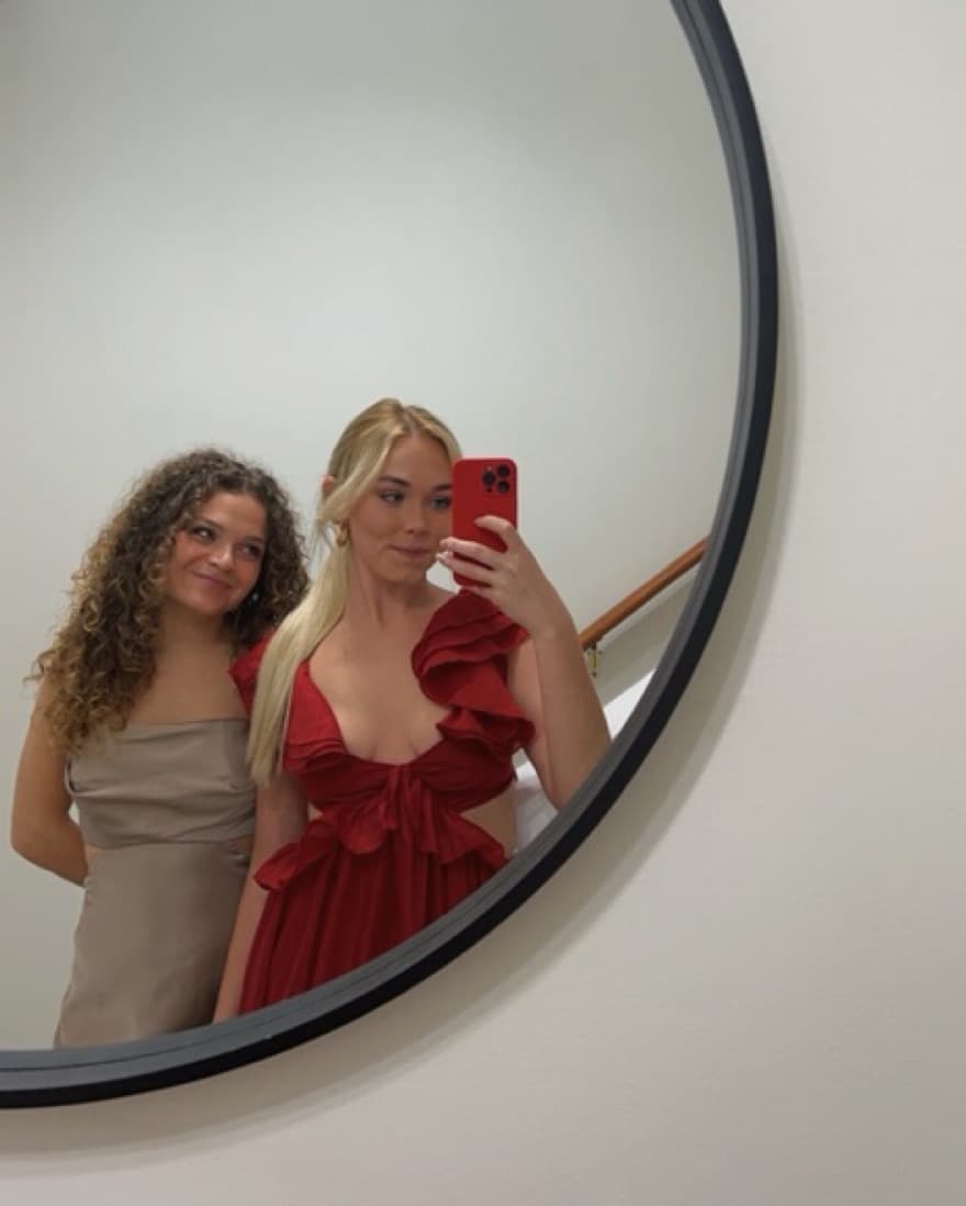 Red Long Cutout Dress - Image 2