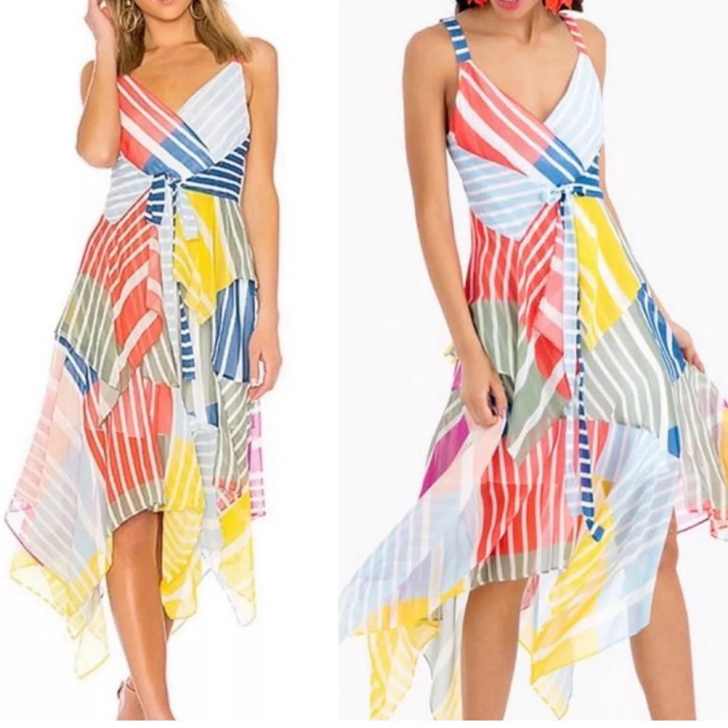 Tanya Taylor Stripe Silk  Dress (4) - Image 1