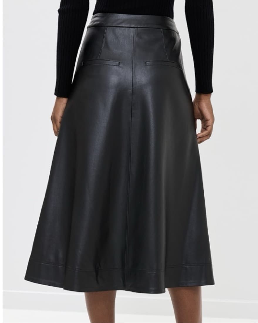 Veronica Beard Vegan Leather Skirt 00 - Image 4