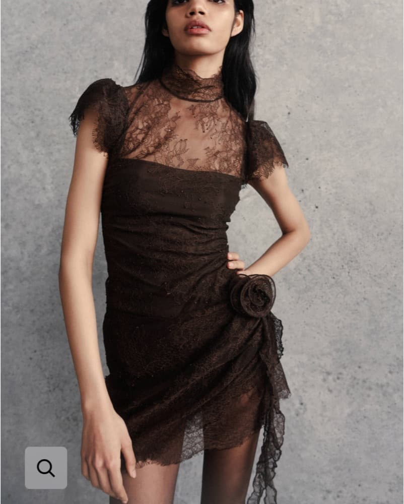 De La Vali SILENTIUM MINI DRESS IN CHOCO - Image 2