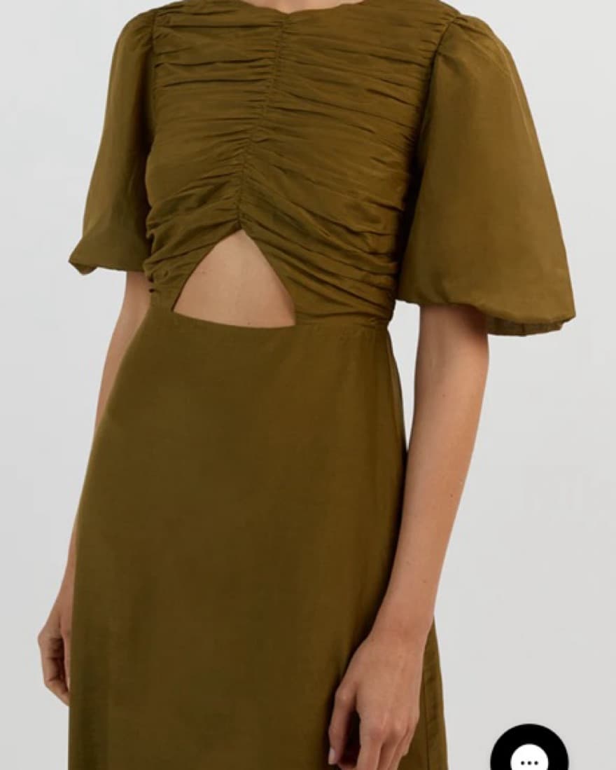 Dissh FRANKIE OLIVE CUT OUT MIDI DRESS - Image 3