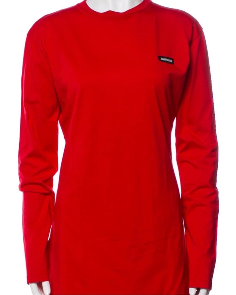 Miu Miu Red Long Sleeve Top - Image 3