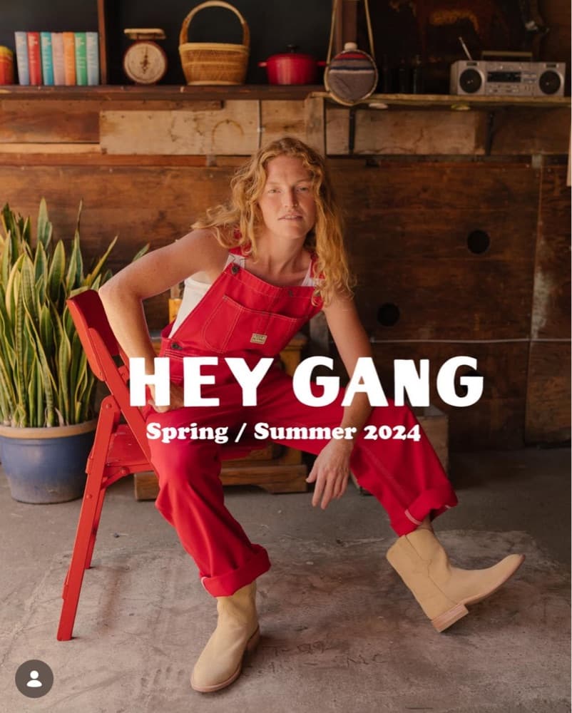 Hey Gang Red Knee Patch Overalls - Image 4