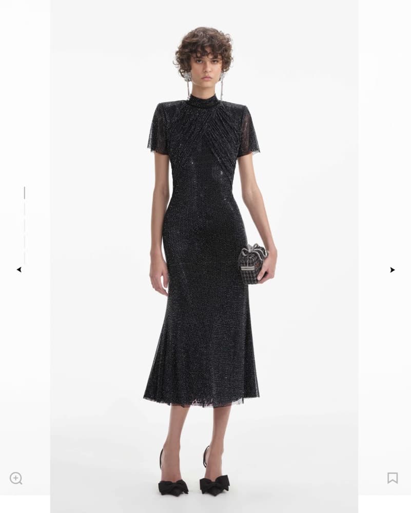 Self Portrait Black Rhinestone Dress - Image 1