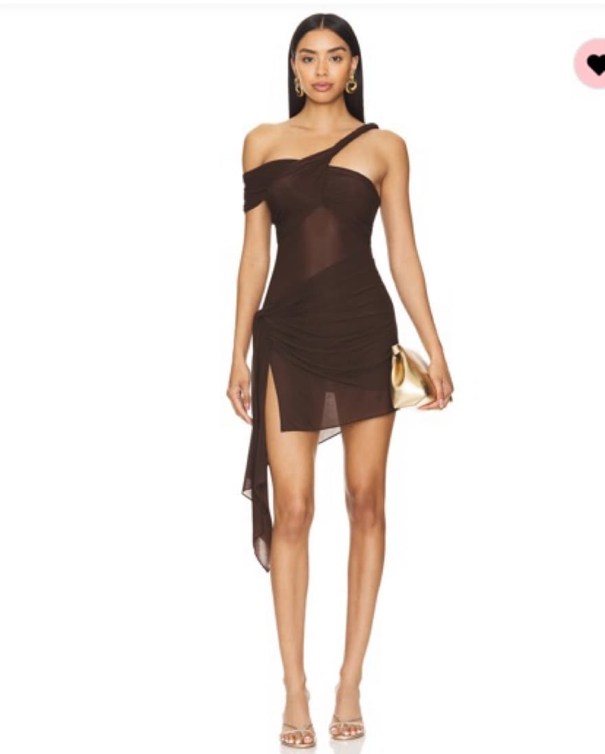 Brown Izel Mini Dress - Image 1