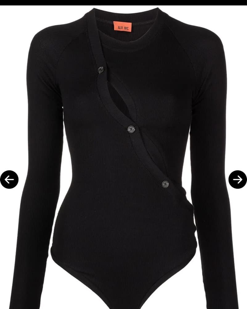 Alix NYC Black Bodysuit with Cutouts - Image 2