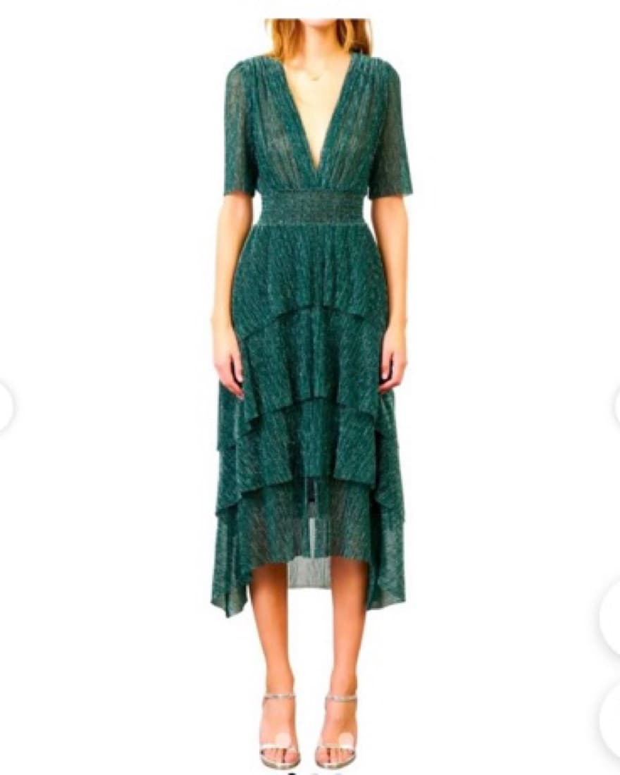 Maje Lurex green Dress  - Image 1