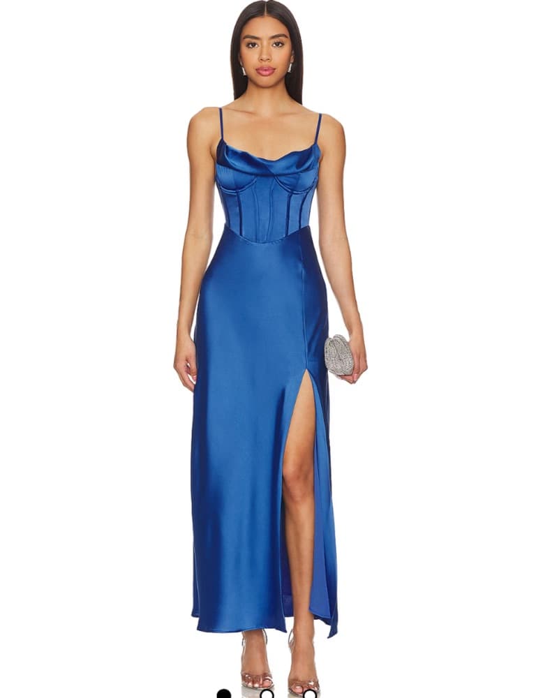Cannes Dress In Denim Blue - Image 1
