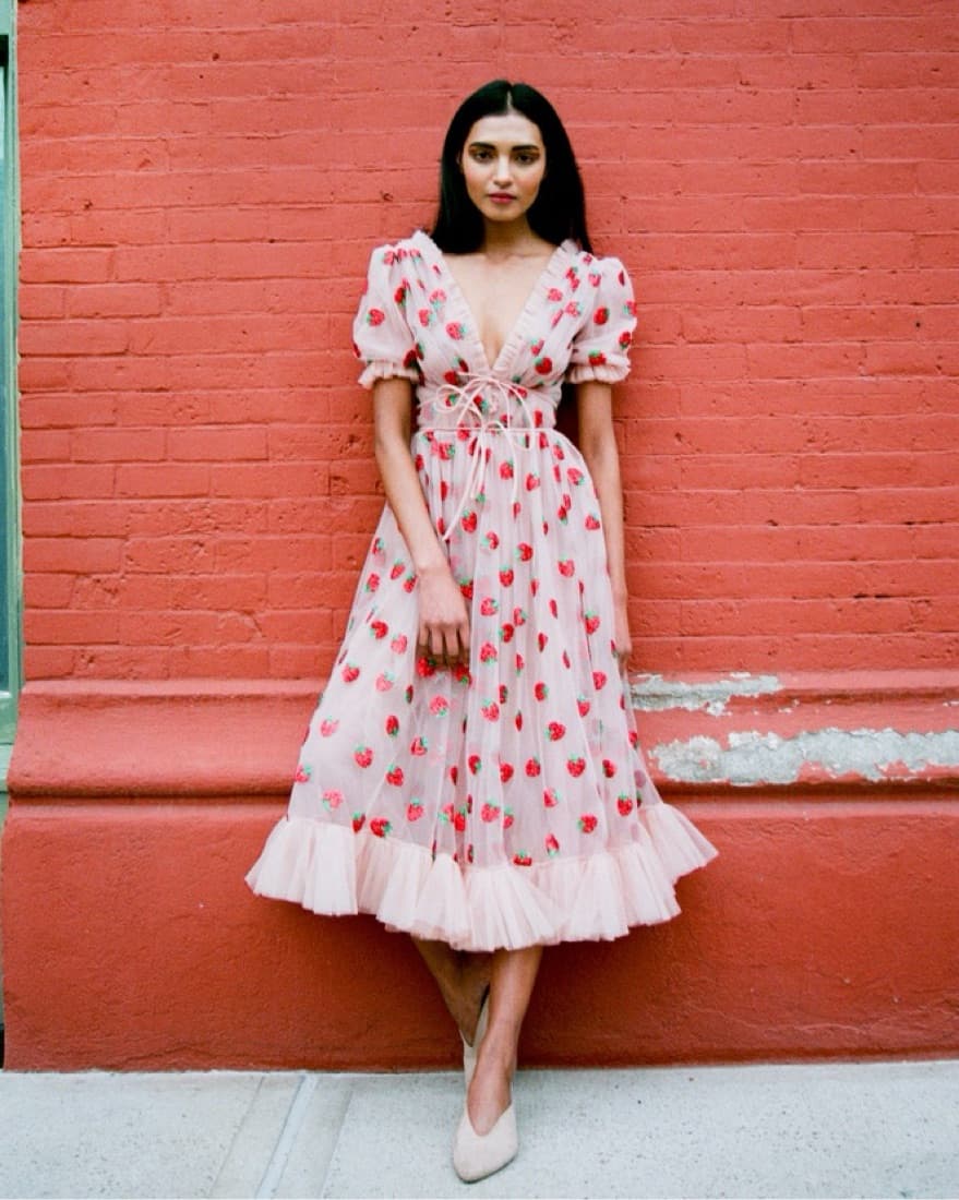 Lirika Matoshi Strawberry Dress, XS - Image 3