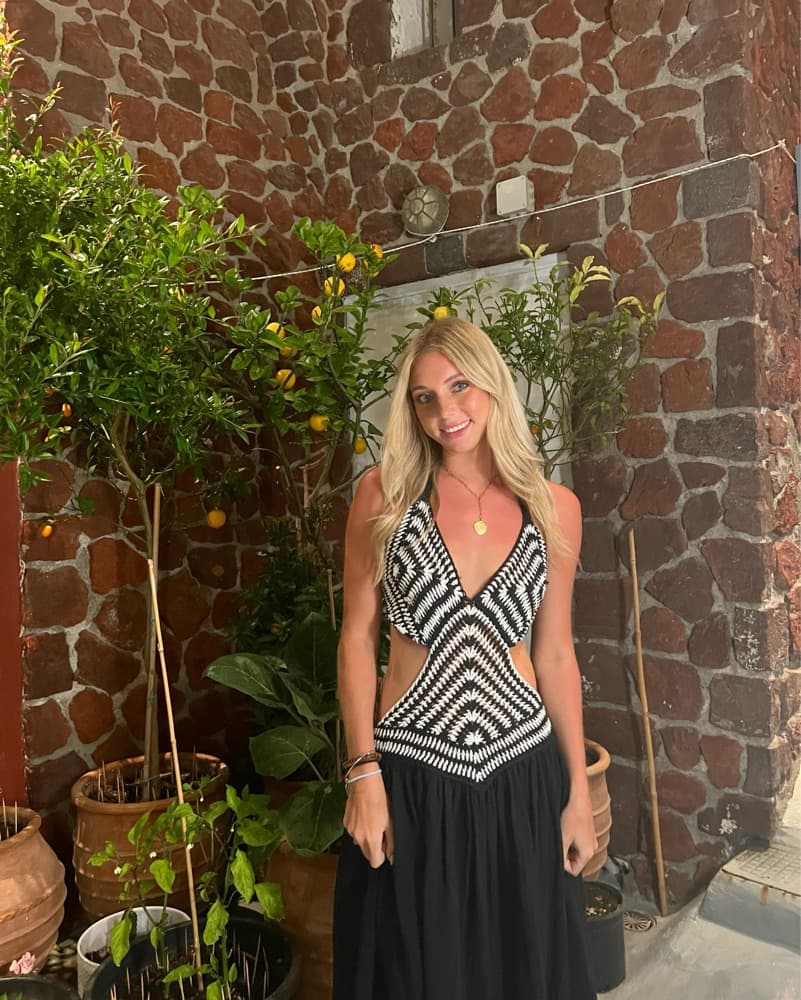Crochet Cutout Long Dress - Image 3