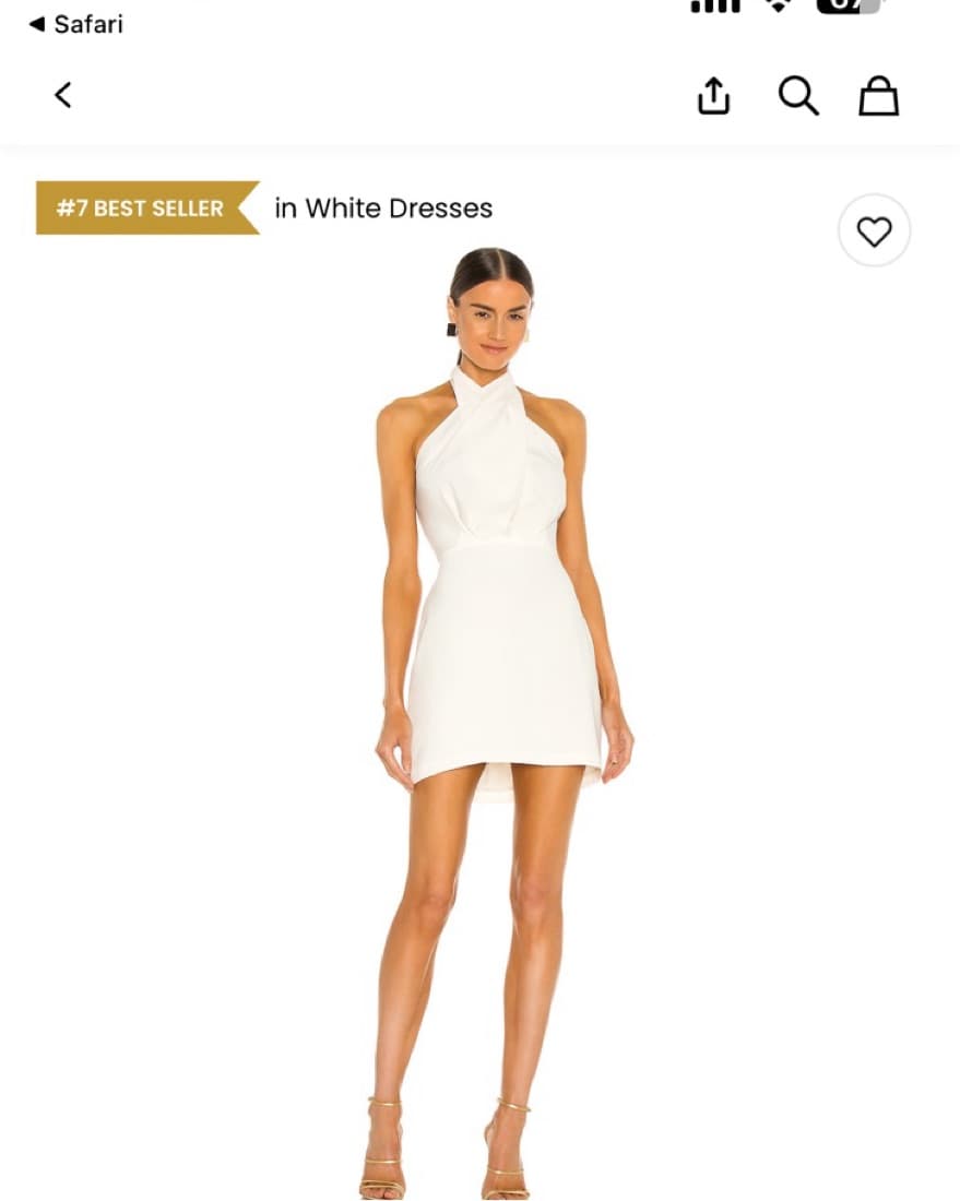 White Halter Dress Amanda Uprichatd  - Image 1