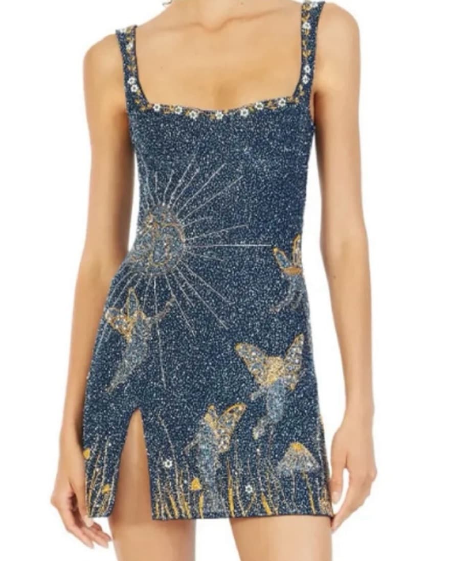 Glitter Print Sequin Mini Dress - Image 1