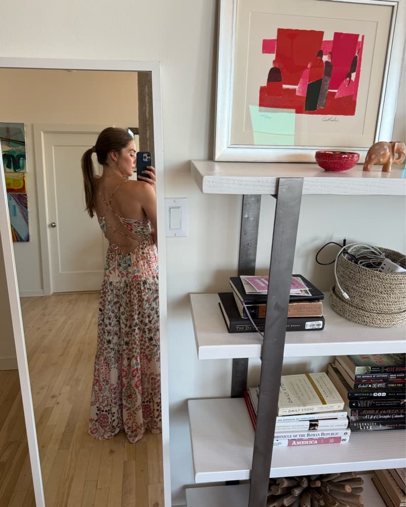 Floral BA&SH Maxi Dress with Open Back - Image 3