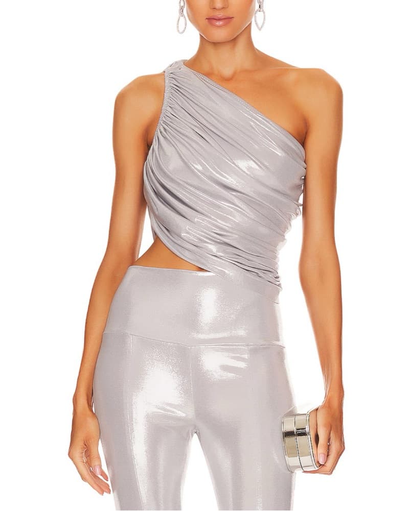 Stretchy Silver Matching Two-Piece Set - Image 5