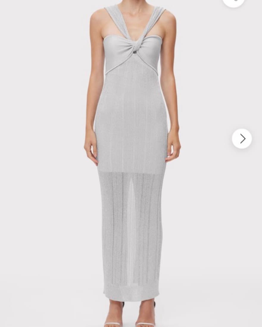 Herve Leger Silver Dress - Image 1
