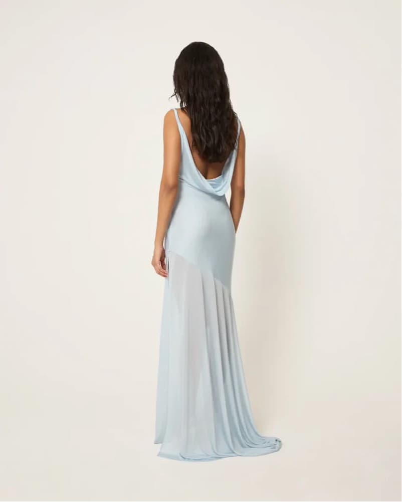 KHY Sheer Draped Dress - Image 1
