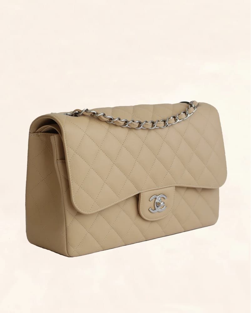 Rare Chanel Jumbo Caviar Flap Bag - Image 4