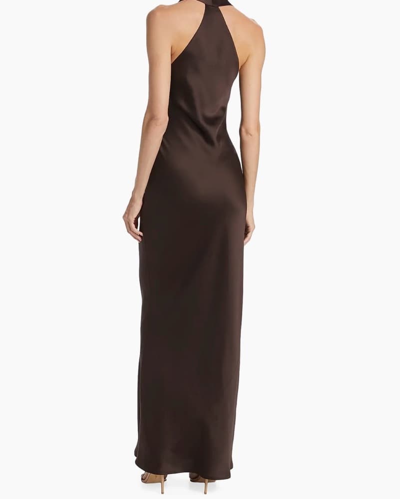 Norma Kamali Satin Cowlneck Gown - Image 2
