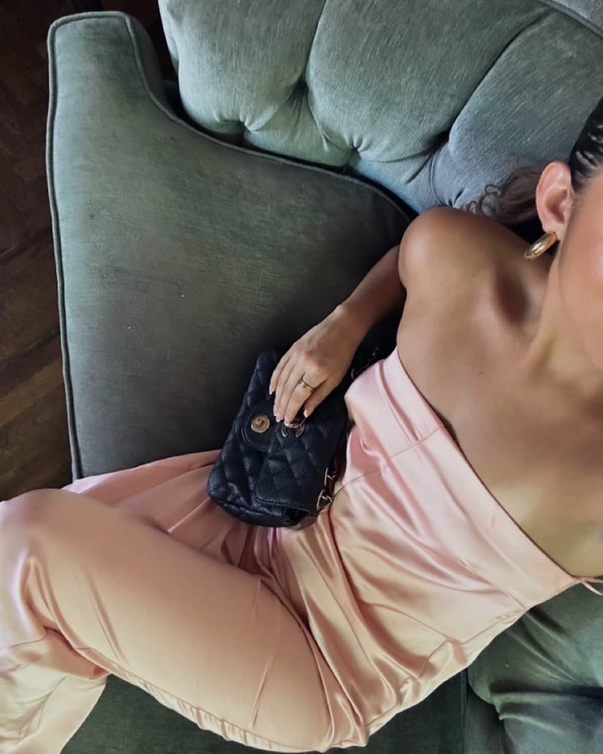 Light Pink Silk Jumpsuit  - Image 2