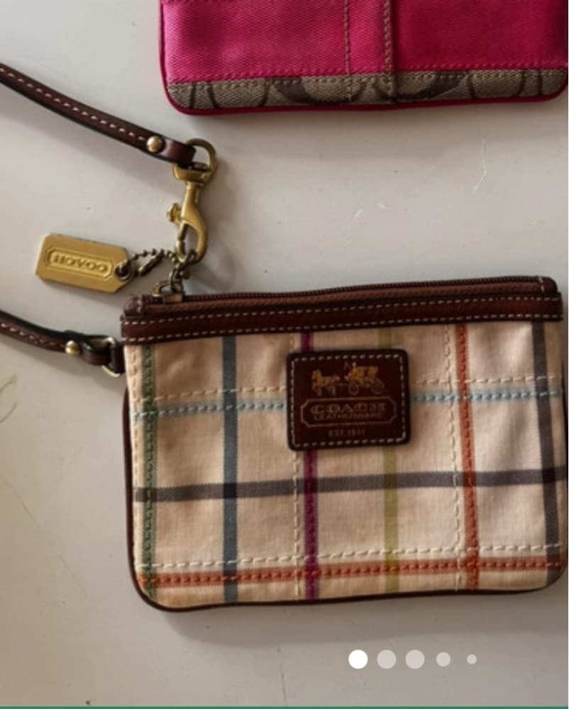 Coach Plaid and Monogram Wristlet Set - Image 2