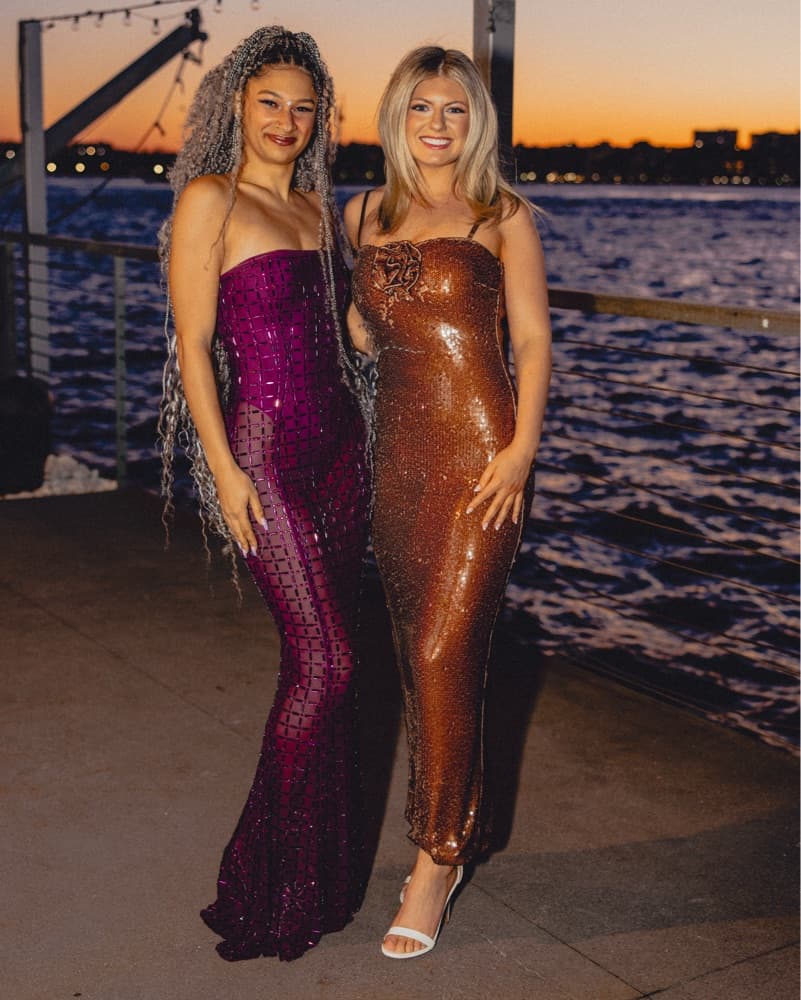 Brown Sequin Gown - Image 3