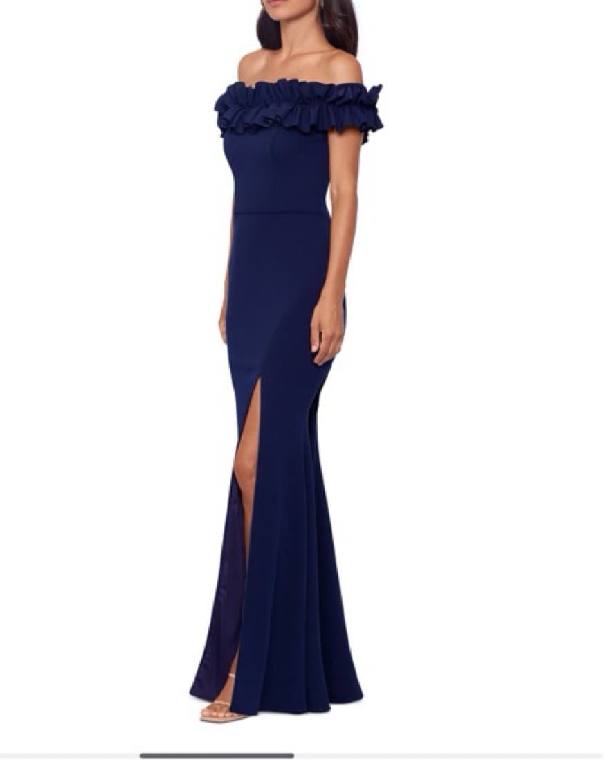 Ruffled Off-The-Shoulder Gown - Image 1