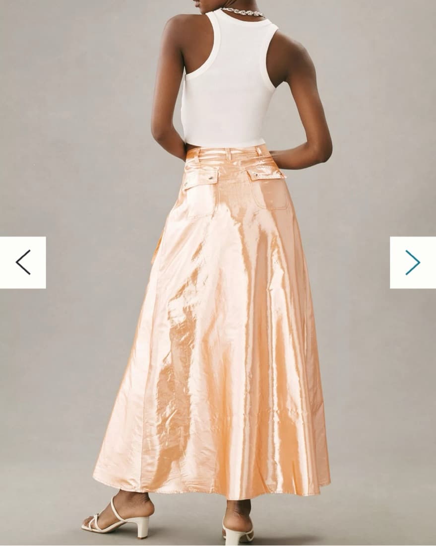 Anthropolgie Metalic Cargo Skirt  - Image 2